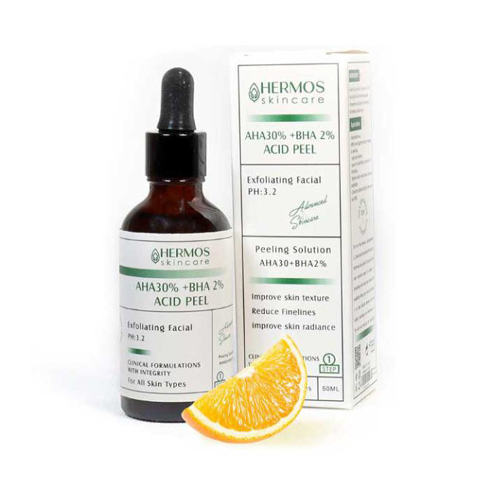 Hermos AHA30% + BHA2% Acid Peel Serum 50Ml سرم اسید تراپی AHA30% + BHA2% هرموس حجم 50 میل - تصویر 1