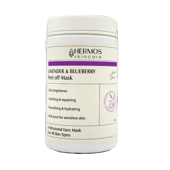 Hermos Lavender & Blueberry Peel Off Mask 300G ماسک لاتکسی لوندر و بلوبری هرموس حجم 300 گرم - تصویر 1