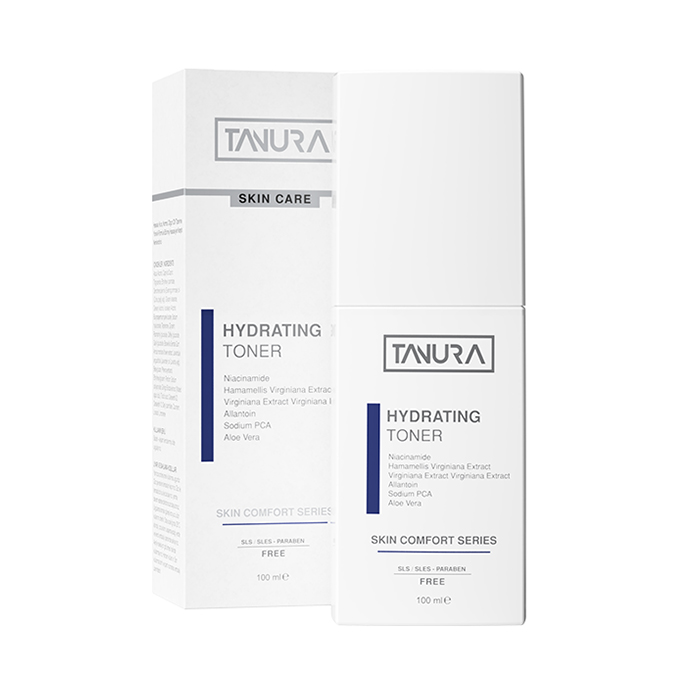 TANURA Hydrating toner 100ML هيدراتينگ تونر انواع پوست تنورا 100 میل - تصویر 1