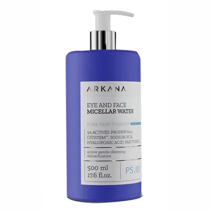 arkana-micellar پاککننده چشم و صورت حاوی هیالورونیک اسید 500 میل آرکانا - تصویر 1