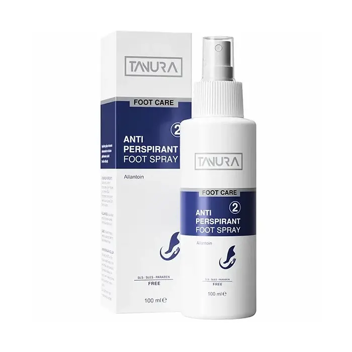 TANURA ANTI PRESPIRANT FOOT SPRAY 100ML اسپری ضد بو و ضد عرق پا تنورا 100 میل - تصویر 1