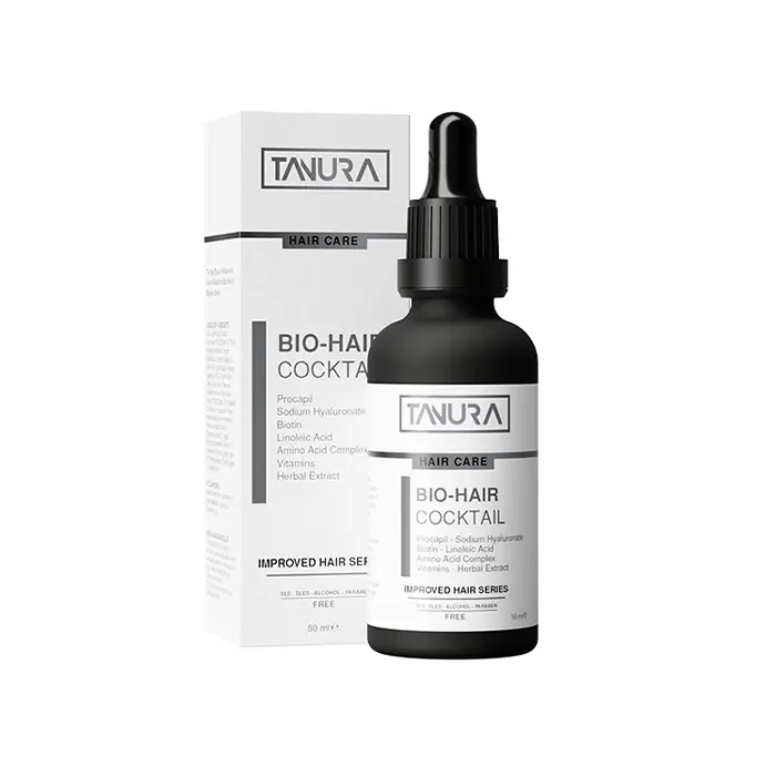 TANURA BIO-HAIR Coctail 50ML سرم هیر کوکتل مهارکننده DHT تنورا 50 میل - تصویر 1