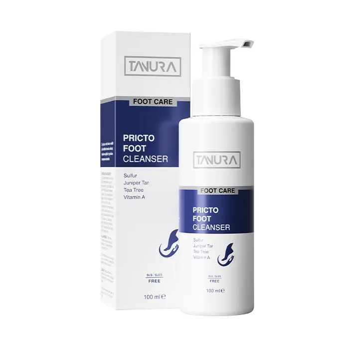 TANURA PRICTO FOOT CLEANSER 100ML شوينده ضد قارچ قوی پا تنورا 100 میل - تصویر 1