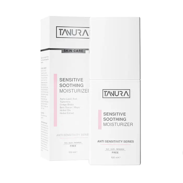 TANURA sensitive soothing moisturizer 100ML مرطوب کننده رزاسه خشک و نرمال تنورا 100 میل - تصویر 1