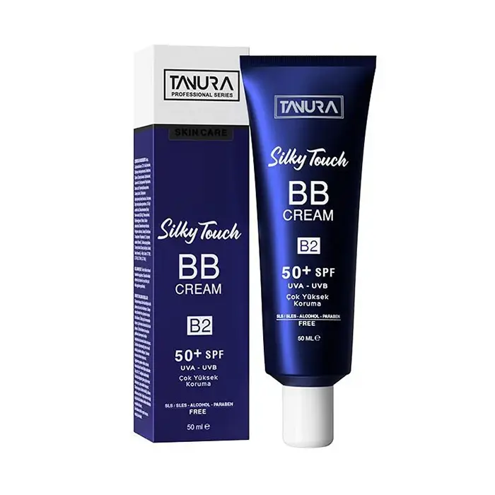 Tanura BB CREAM 50 SPF B2 MEDIUM 50ML بی بی كرم متوسط غير جوشزا با بافت ابريشمى تنورا 50 میل - تصویر 1