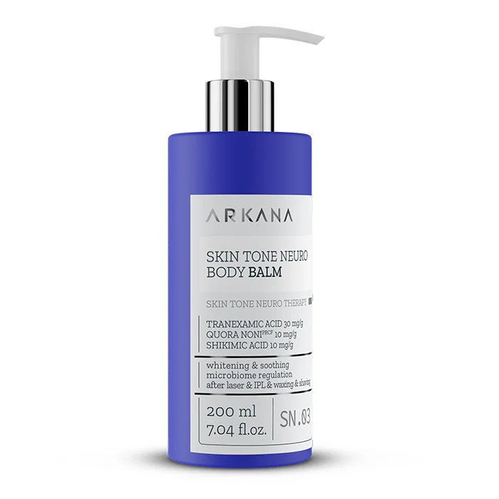 UniTone Neuro Body Balm UniTone Neuro Body Balm ارکانا – بالم تخصصی بدن روشنکننده، ضدلک و یکنواختکننده رنگ پوست (200 میل) - تصویر 1