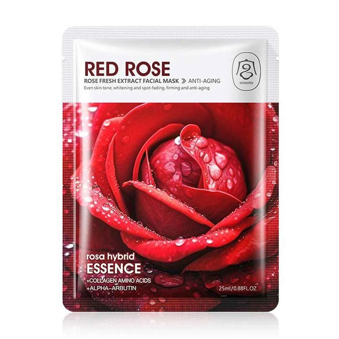 Red-Rose-Facial-Sheet-Mask ماسک ورقهای صورت رز قرمز - Image 1