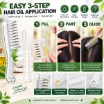 شانه روغن‌زن پوست سر مخزن‌دار Scalp Oil Applicator Comb - تصویر 5